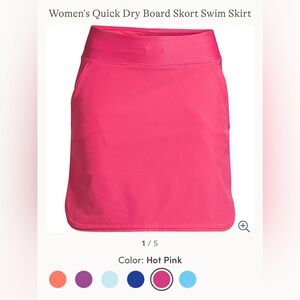 Lands End Quick Dry Board Skirt, NWT